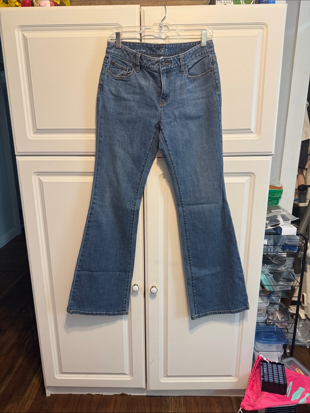 LOFT Women's Medium Blue Flare Jeans